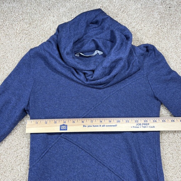Athleta Camber Blue Cowl Neck Long Sleeve Sweater Dress Womens Sz Small #306024 - Picture 5 of 6